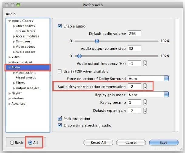 Sync Audio in VLC