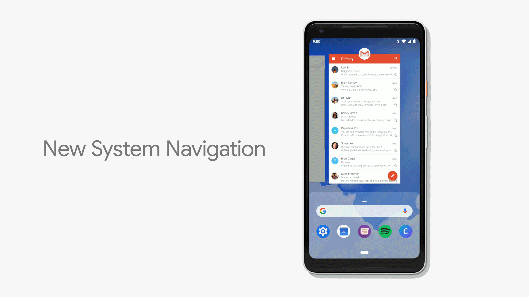 New System Navigation