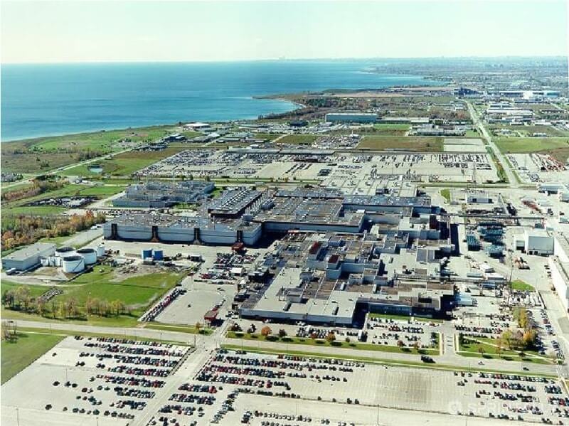 The General Motors plant in Oshawa