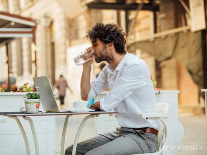 A person should drink 8 glasses of water a day