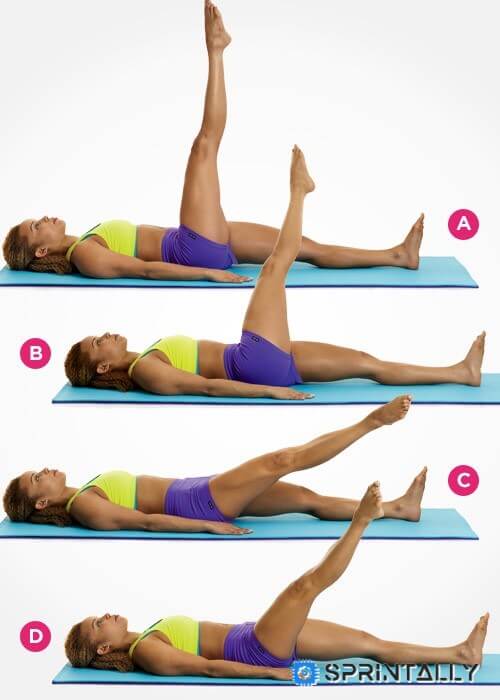 Exercise for the press "Circle leg"