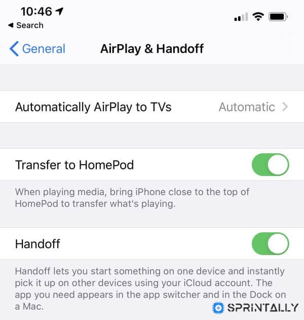 AirPlay and Handoff