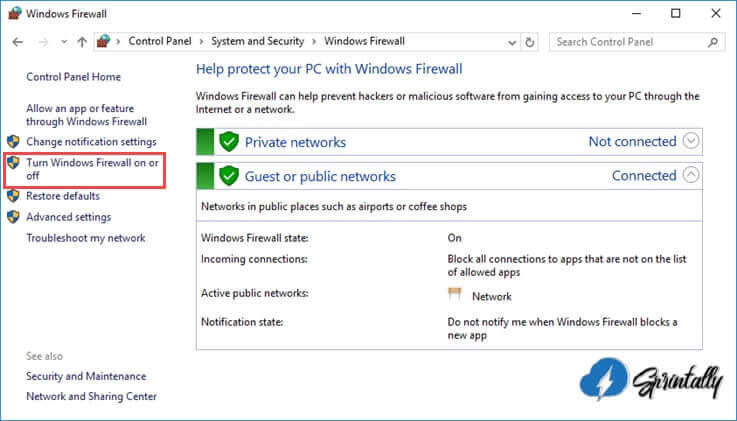 Windows firewall