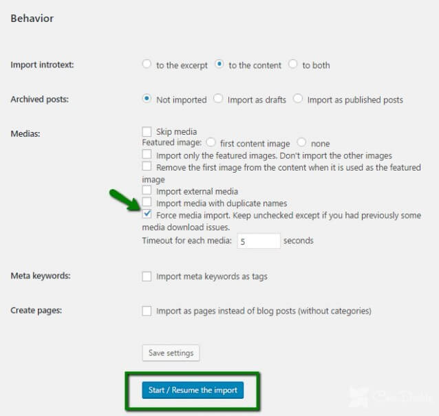 joomla import