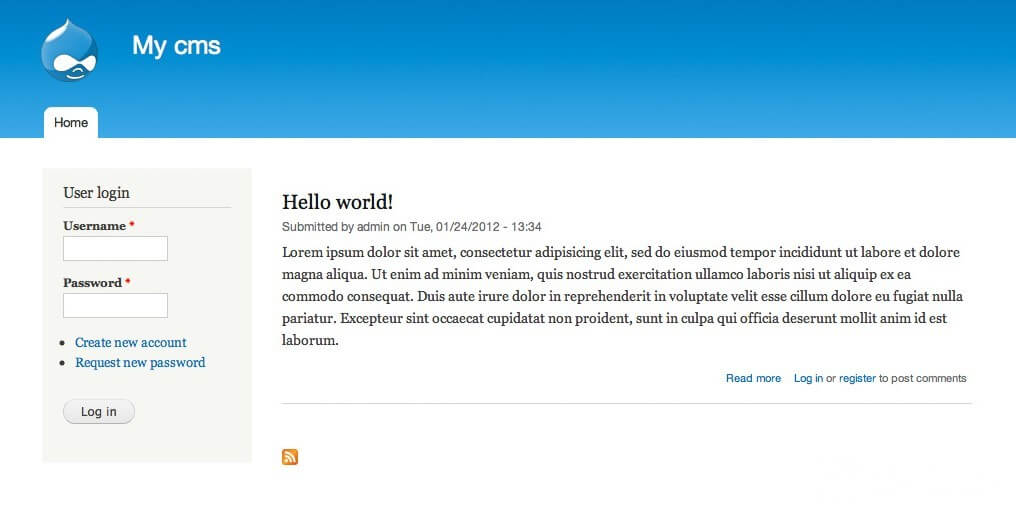 drupal login page