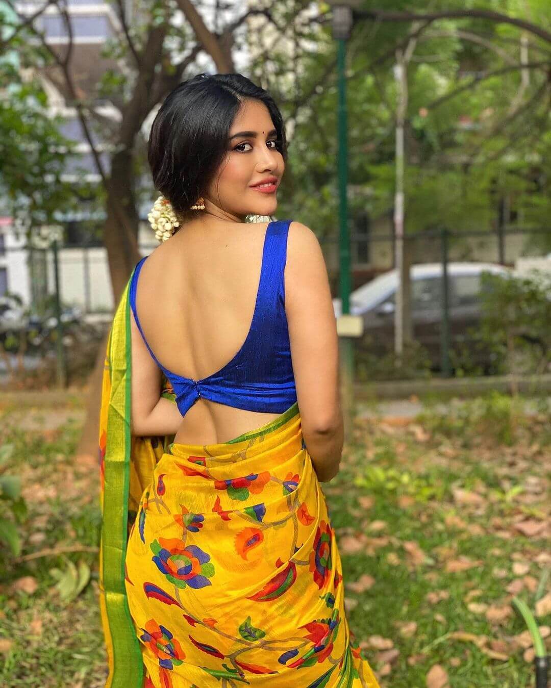 Nabha Natesh Showing Her Back