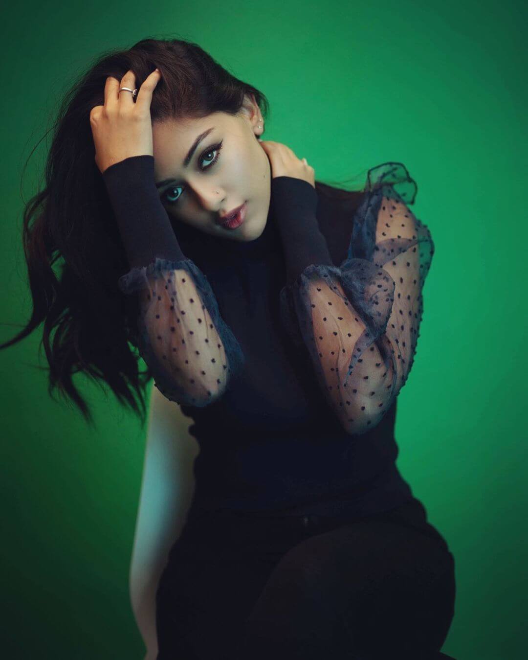 Anu Emmanuel On Black Dress